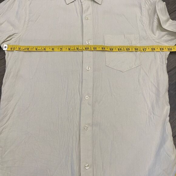 Ben Sherman Cotton/Rayon Blend Off-White Button-Down Men’s Size Medium Fall Soft - Picture 4 of 9
